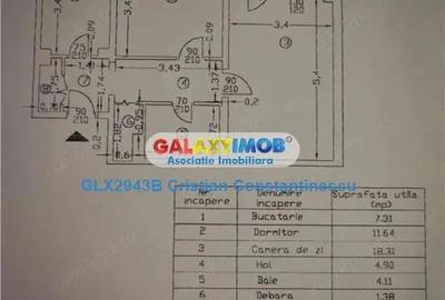 Apartament 2 camere, 55 mp, decomandat , molilat si utilat , Titan, S3 - 4