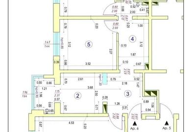 Apartament cu 3 camere, decomandat , tip P, 68 Mp utili, etaj 1, Decebal, Oradea - 3