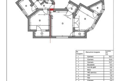 Apartament cu 3 camere decomandat în Eminescu - 2