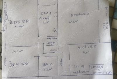 Vand Apartament cu 3 camere decomandat!