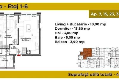 Apartament Modern 2 Camere 43.75mp Zona Berceni-Grand Arena - 6