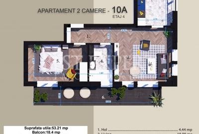 Apartament cu 2 camere semidecomandat în Titan - 4