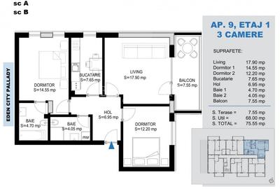 3 Camere Aproape de Facilitati -Zona Linistita - 2