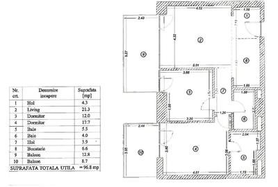Apartament cu 3 camere în Tei - 4