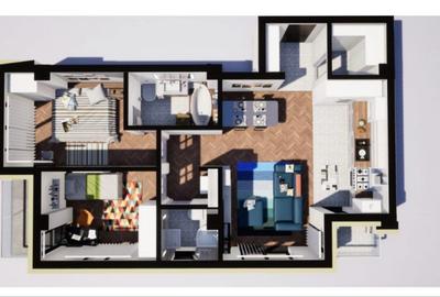 Apartament cu 3 camere decomandat în Florești