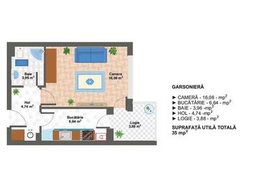 Garsoniera gata in 6 Luni Aparatorii Patriei pret investitor doar 12 min metrou - 8