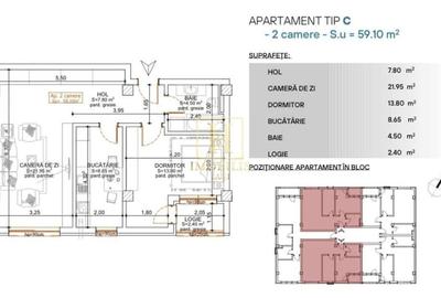Apartament cu 2 camere decomandat în Popas Păcurari - 7