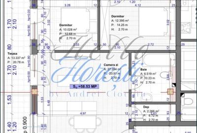 Apartament 3 camere 59mp + 18mp balcon, Zona Sesul de Sus | Floresti Apartament 3 camere 59mp + 18mp balcon, Zona Sesul de Sus | Floresti - 9