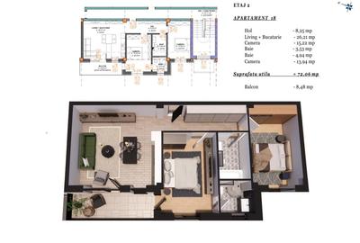 Apartament cu 3 camere decomandat în Chinteni - 9