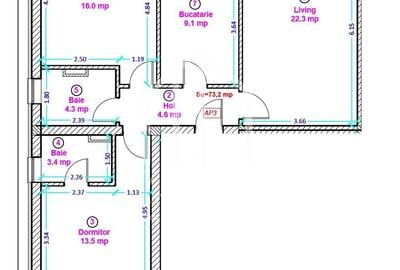 Apartament cu 3 camere decomandat în Șelimbăr - 3