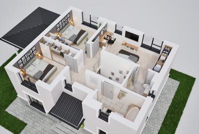 Casă individuală, teren generos și compartimentare eficientă - 0% comision - 13