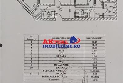 Vanzare Apartament 3cam.86mp ,an 1980-Titulescu colt cu Calea Grivitei - 3