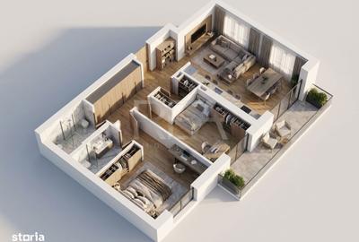 Apartament cu 3 camere decomandat în Ferdinand