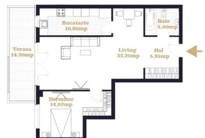 Apartament camere, Soho Unirii, cu loc parcare, metrou Tineretului si Unirii - 11