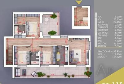 13 min metrou | 4 camere | terase mari | Parcare Gratuita | 2 lifturi - 2
