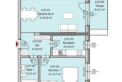 Apartament cu 2 camere decomandat în Mărăști - 3