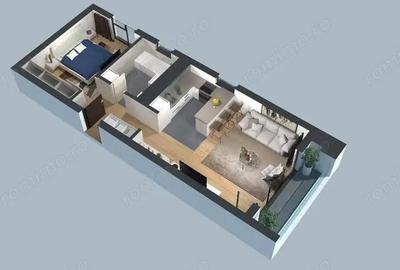 Apartament cu 2 camere semidecomandat, mobilat în Sud - 19