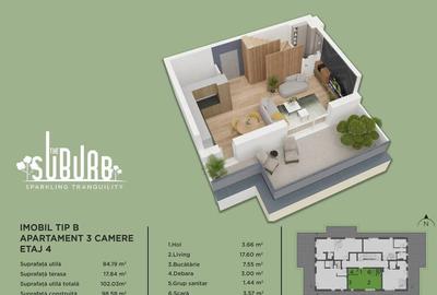 Apartament cu 3 camere decomandat în Central - 15