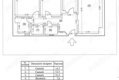 Apartament cu 3 camere decomandat, mobilat în Unirii - 6