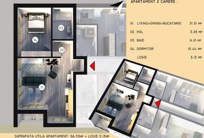 Apartament in constructie 2 camere Corbeanca - 11