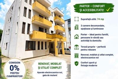 Apartament cu 3 camere decomandat, mobilat în Central - 1