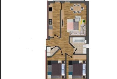 Apartament cu 3 camere decomandat în Păcurari