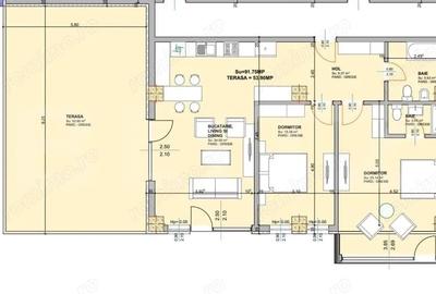 Apartament cu 2 camere semidecomandat în Central - 1