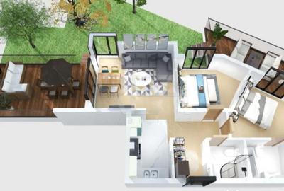 Apartament cu 3 camere decomandat în Moșilor