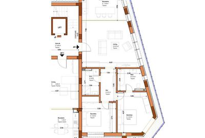 Apartament cu 3 camere în Tineretului - 1