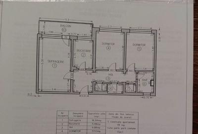 Apartament cu 3 camere decomandat în Micro 6 - 3