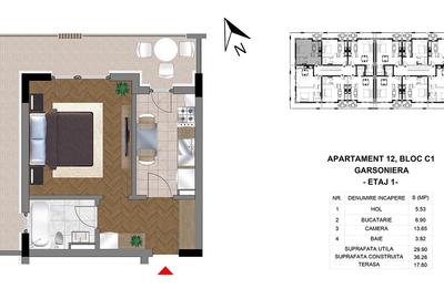 Garsoniera Mobilata-Utilata, 46 MP + Parcare | PRIMARIE - 8