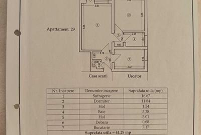 Apartament cu 2 camere semidecomandat în Nord