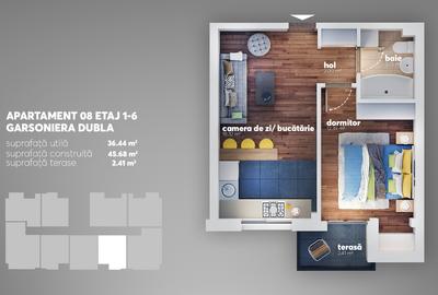 Apartament cu 2 camere decomandat în Apărătorii Patriei - 8