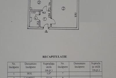Garsonieră decomandată în Central