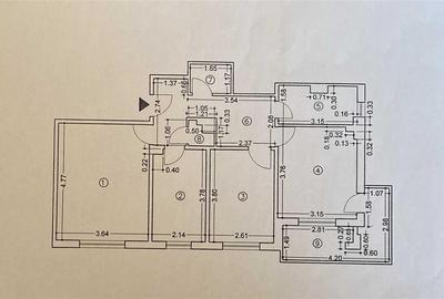 Apartament cu 3 camere decomandat în Baza 3