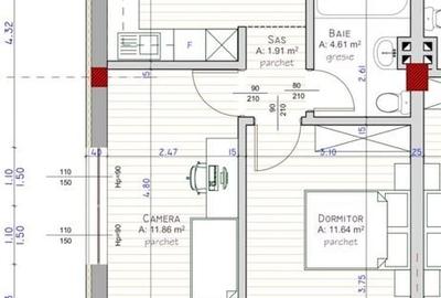 Apartament cu 3 camere decomandat în Florești