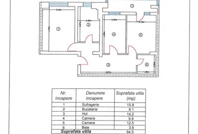 Apartament cu 3 camere decomandat în Gară