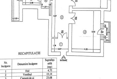 Apartament cu 2 camere decomandat, mobilat în Central