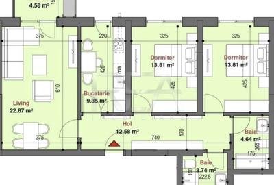 Apartament cu 3 camere decomandat, mobilat în Militari - 4