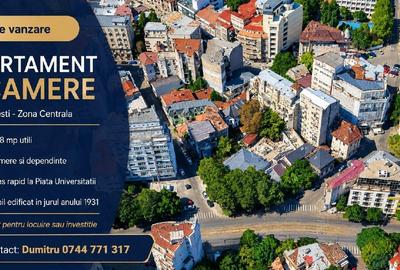 Apartament cu 3 camere semidecomandat în Central