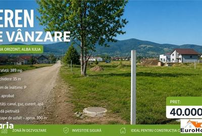 Teren de 389 mp, în Central