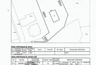 Teren de 1040 mp, în Exterior Vest