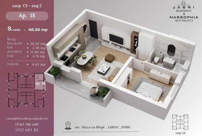 Apartament cu 2 camere semidecomandat în Giroc - 1