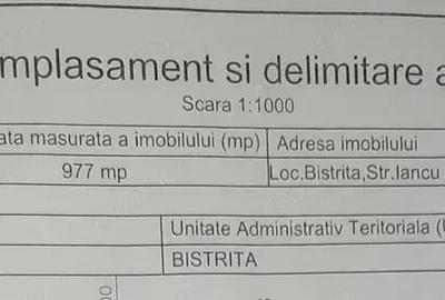 Teren de 977 mp, în Cetății - 2