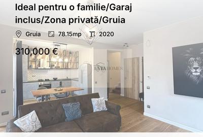 Apartament cu 3 camere semidecomandat, mobilat în Gruia - 1