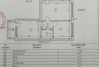 Apartament cu 3 camere semidecomandat în Republicii