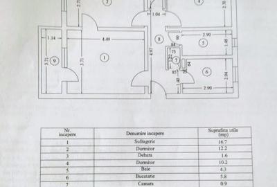 Apartament cu 3 camere în Traian