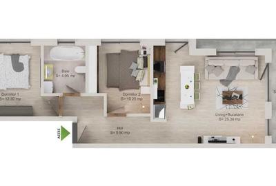Apartament cu 3 camere decomandat în Grigorescu - 1