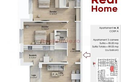 Apartament cu 3 camere decomandat în Theodor Pallady - 3