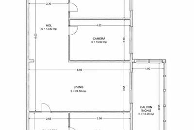 Apartament cu 3 camere în Mănăștur